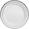 Round Lunch Plates with Silver Trim by Celebrate It&#x2122;